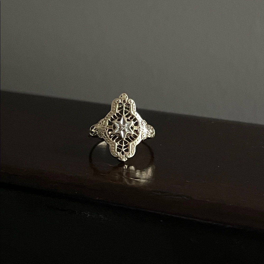 Victorian 10K Gold Pinky ring or Midi ring- size 3.5